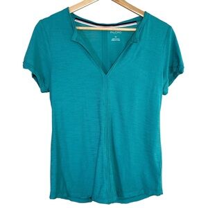 Pilcro Cotton Modal V-Neck Short Sleeve Tee Turquoise Teal Size Women’s XS NWT